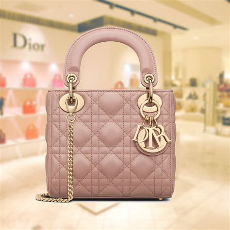 bolso dior mini|Mini Lady Dior Bag Blush Cannage Lambskin .